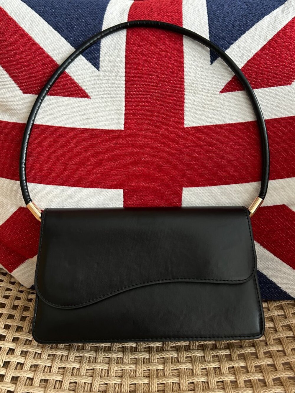 Black Faux Leather Purse